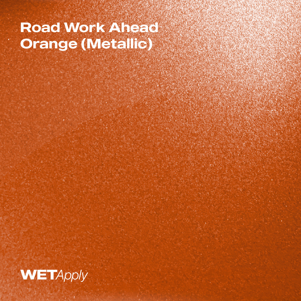 Road Work Ahead Orange (Metallic) paint protection film installed on vehicle – premium automotive PPF