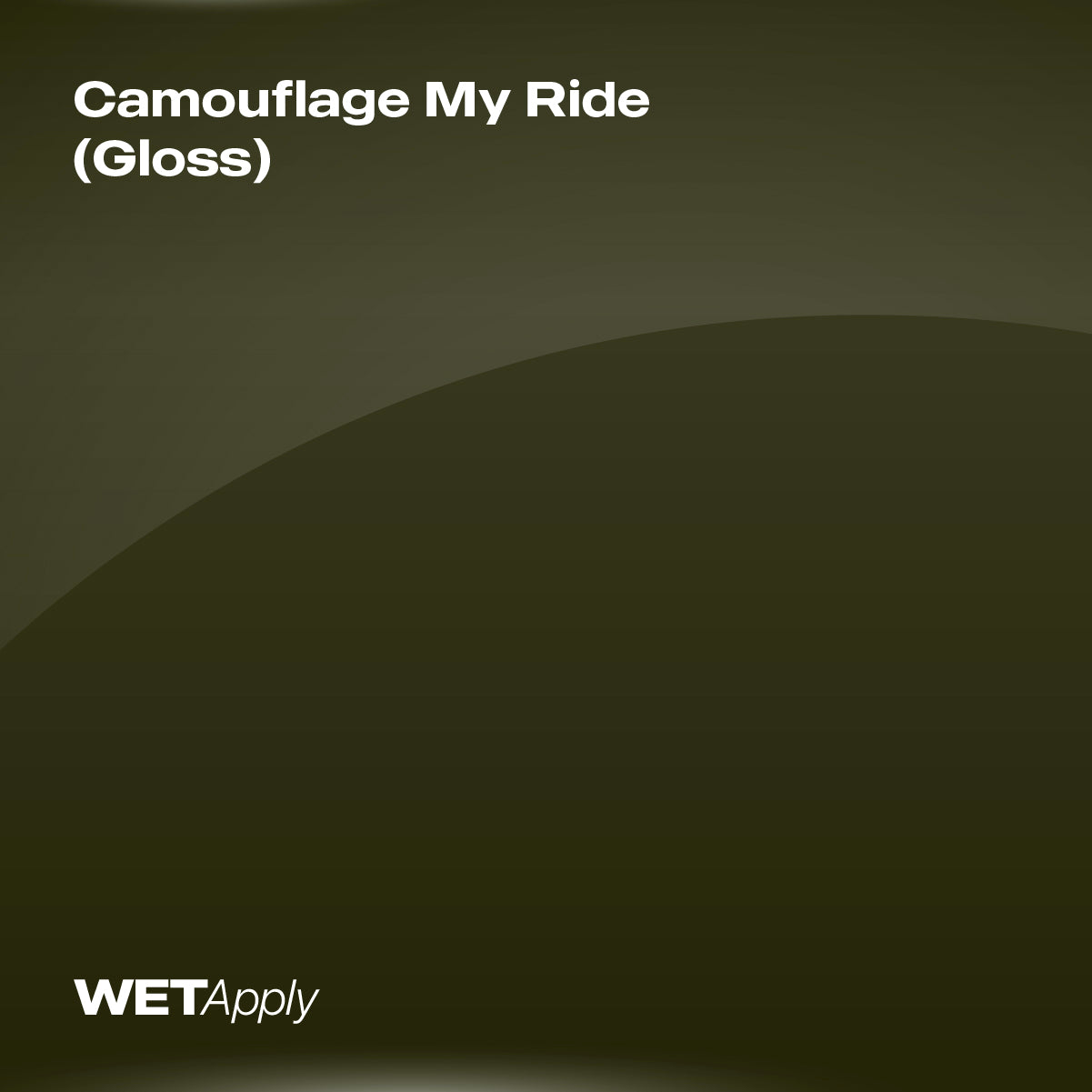 Camouflage My Ride (Gloss) paint protection film installed on vehicle – premium automotive PPF