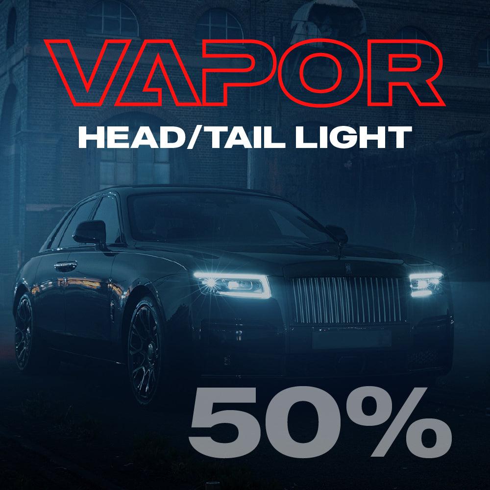 Vapor Head/Tail Light PPF - 50% paint protection film installed on vehicle – premium automotive PPF